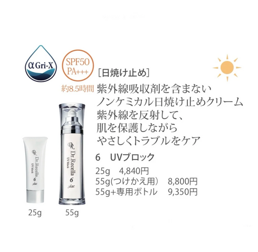 UVブロック< 日焼け止め>55ｇ＋専用ボトル