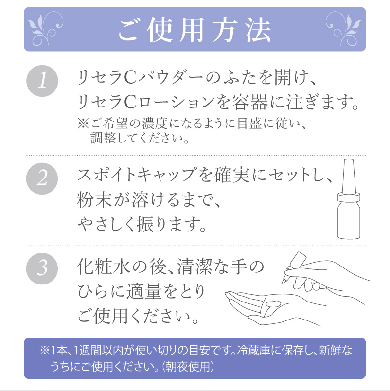 リセラC〈美容液〉　4本+ローション1本